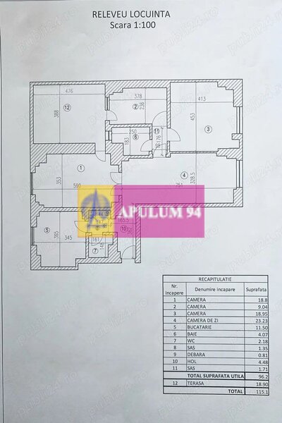 Piata Unirii vanzare apartament 4 camere, metrou